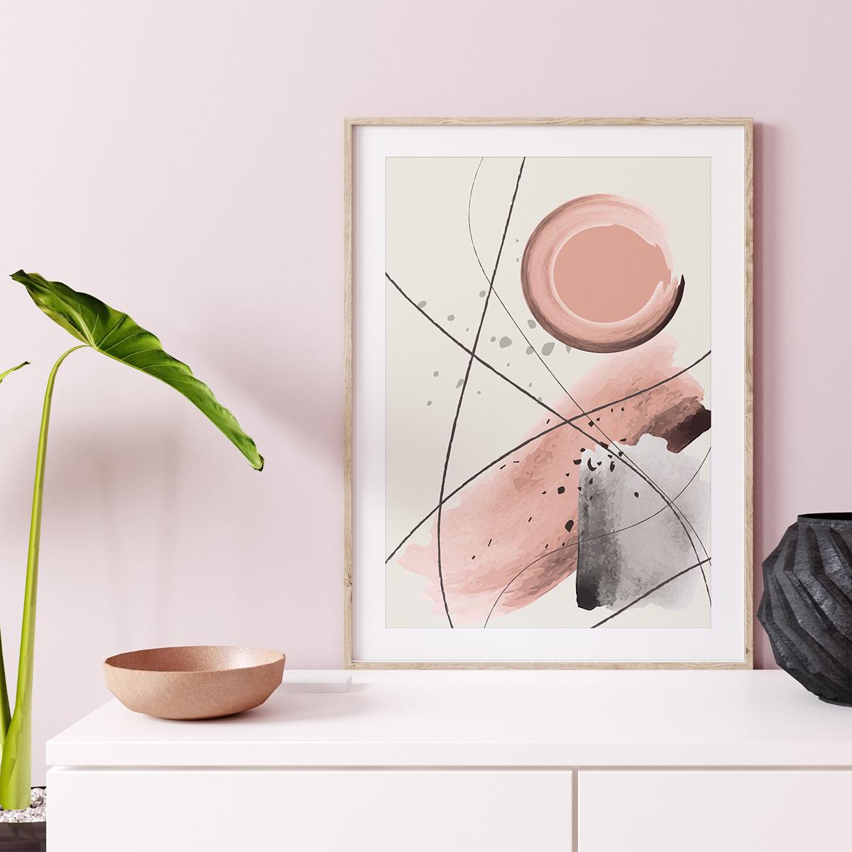 Poster Wandbild 3er Set abstrakt I