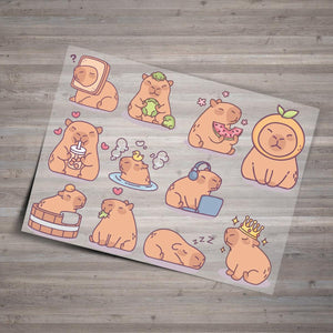 Bügelbilder Set Capybara 6cm