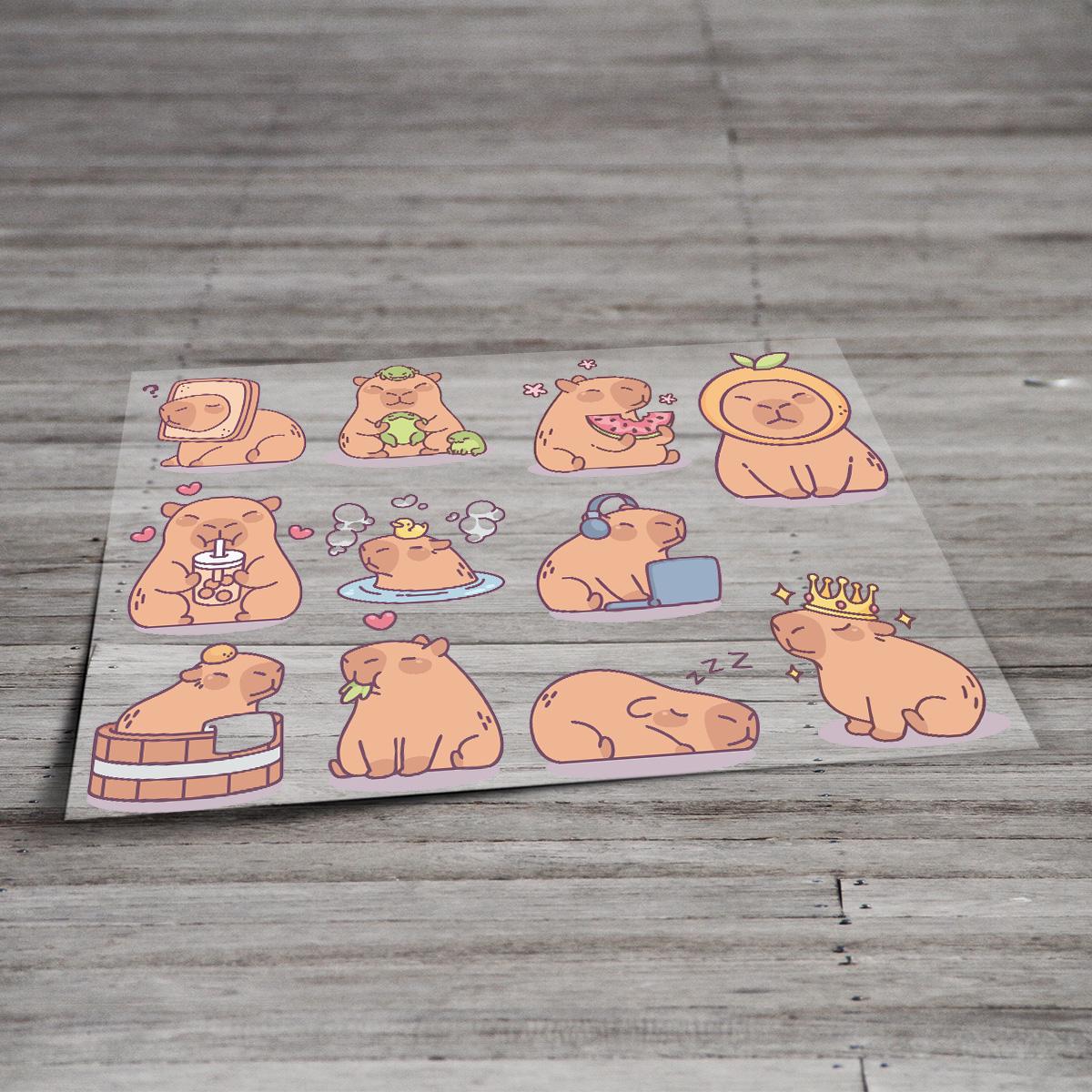 Bügelbilder Set Capybara 6cm