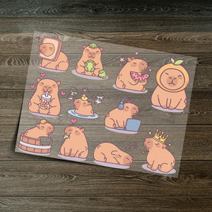 Bügelbilder Set Capybara 6cm