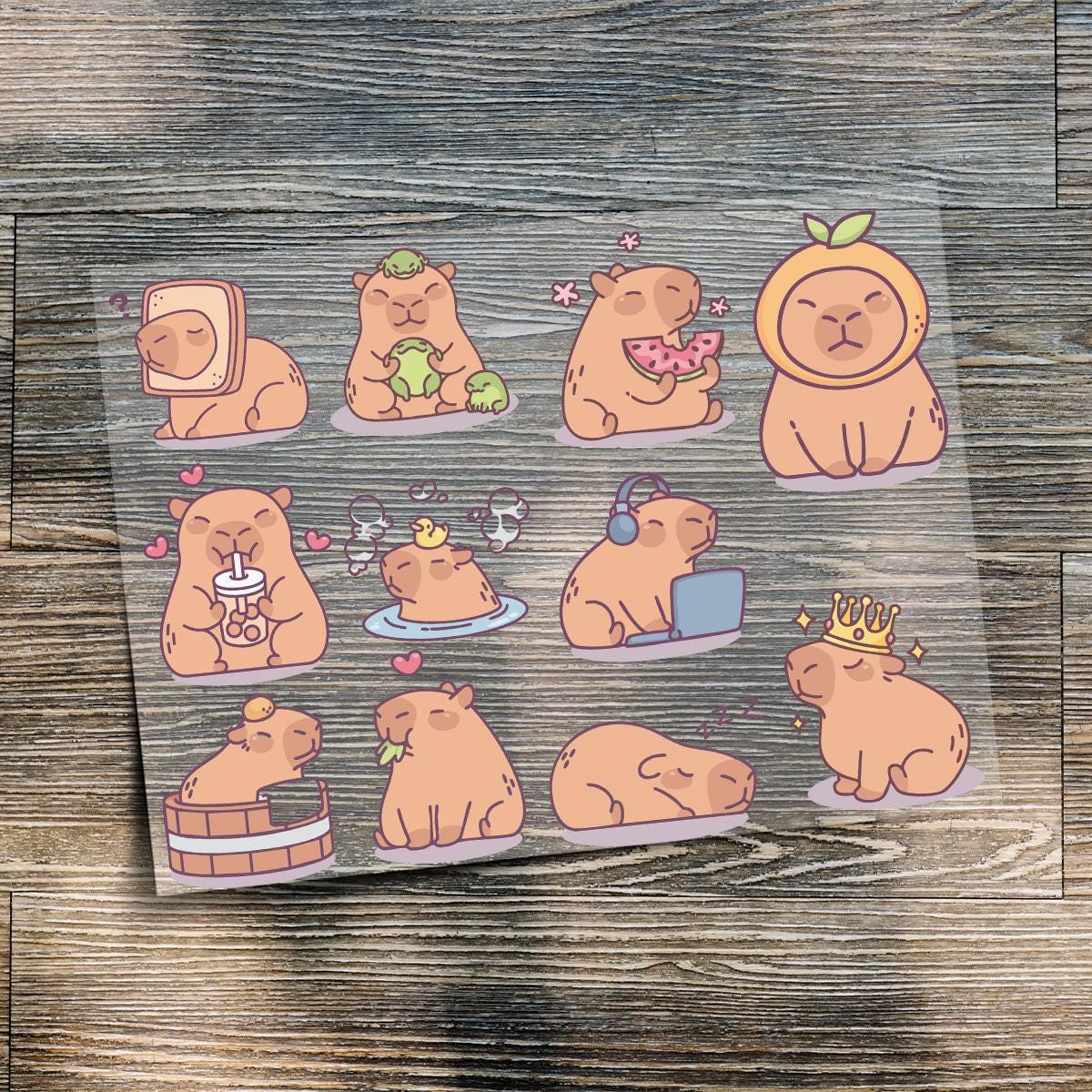 Bügelbilder Set Capybara 6cm