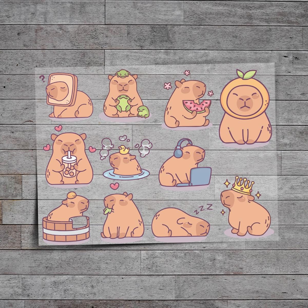 Bügelbilder Set Capybara 6cm