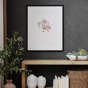 Poster Wandbild illustrierte Blume 1