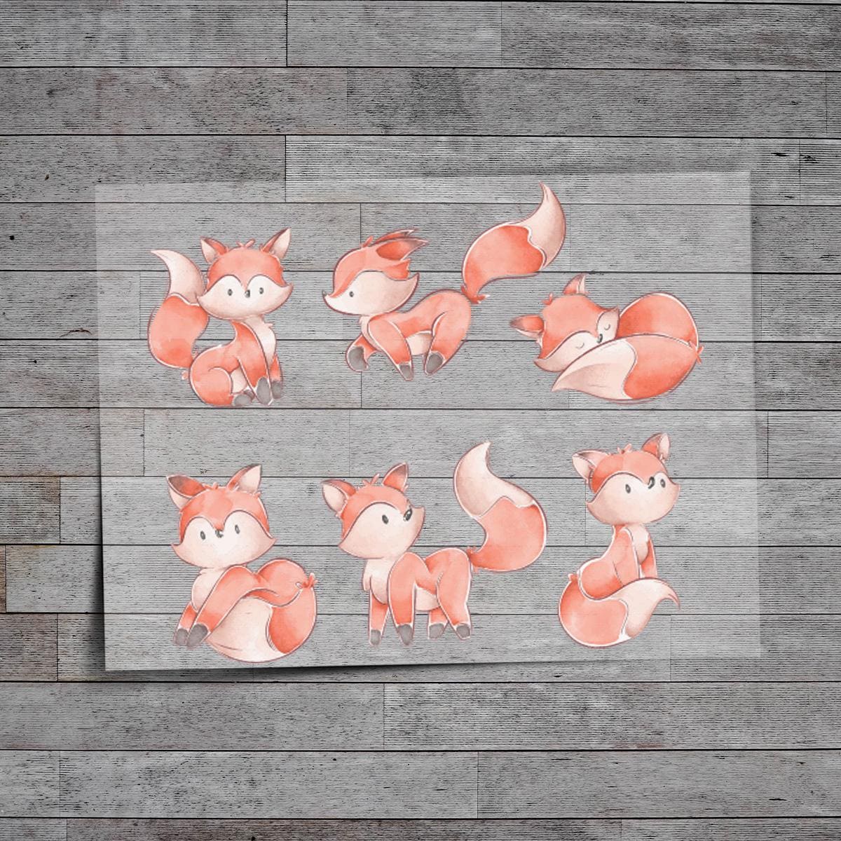 Bügelbilder Set Fuchs A4