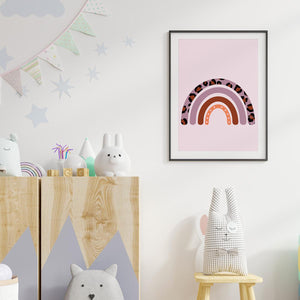 Poster Wandbild Regenbogen Leo lila