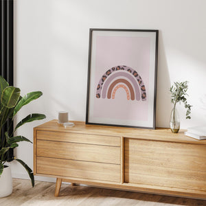 Poster Wandbild Regenbogen Leo lila